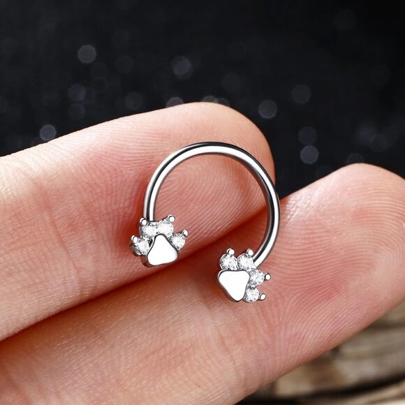 Unisex Surgical Steel Septum Ring 16g Gold Stainless Steel Nose Hoop Jewelry - Picture 4 of 9